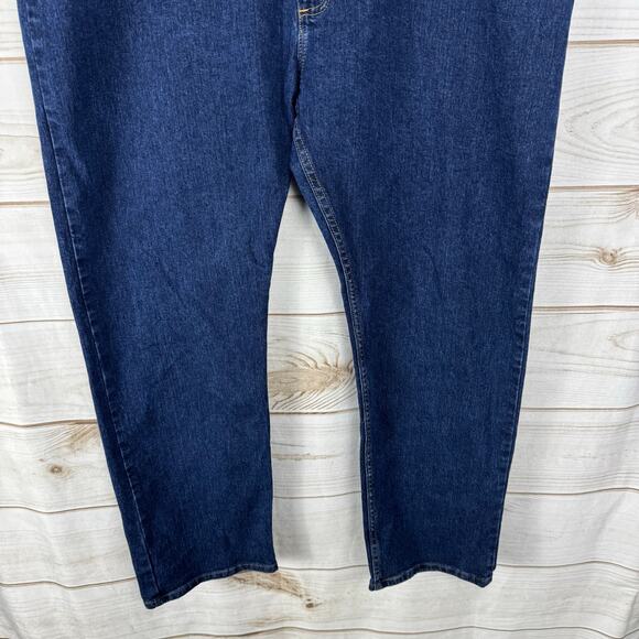 Wrangler Premium Quality Blue Denim Regular Fit Jeans Size 44x30 - Picture 3 of 8